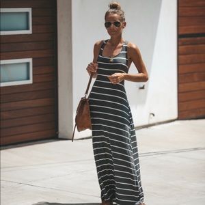 Cross back maxi dress